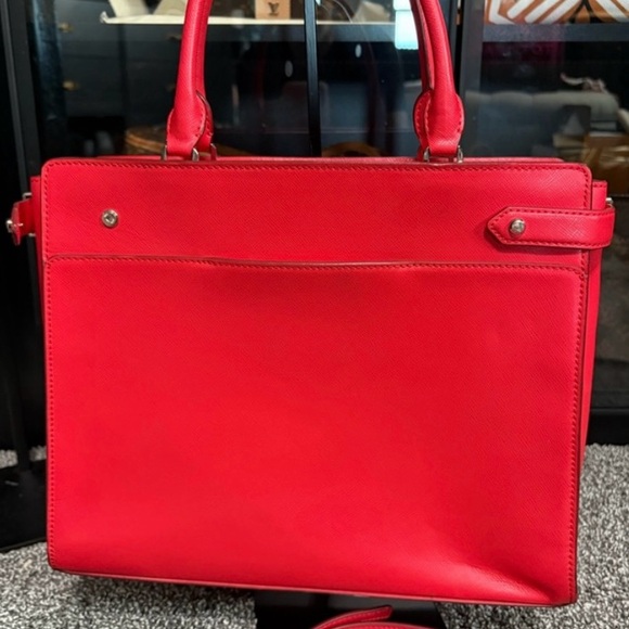 Kate Spade Staci Medium Satchel - Pink Ruby Saffiano Leather - EUC - Picture 4 of 7